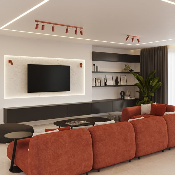 Ķieģeļu sarkana prožektora tipa lampa 6x45 cm Etna – Sollux-image-4