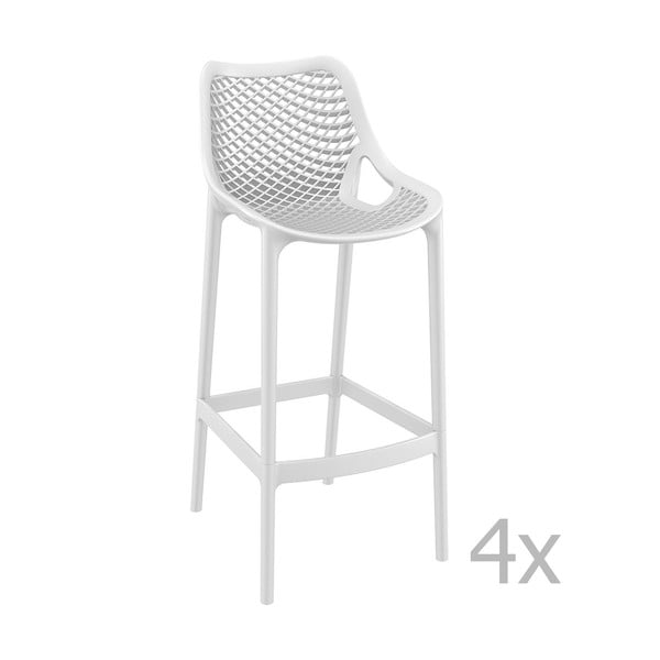 4 baltu bāra krēslu komplekts Resol Grid Simple, augstums 75 cm