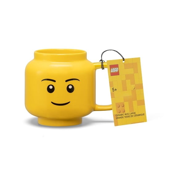 Dzeltena keramikas krūze bērniem 530 ml Head – LEGO®-image-3