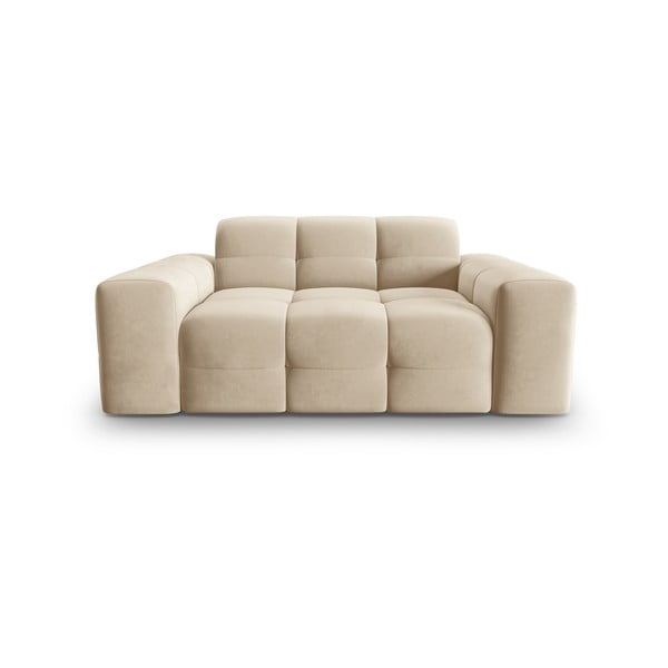 Bēšs samta dīvāns 156 cm Kendal – Micadoni Home