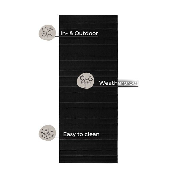 Melns āra paklājs Hanse Home Sunshine, 80 x 300 cm-image-4