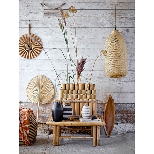 Dabīga toņa piekaramā lampa ar bambusa abažūru ø 25 cm Evert – Bloomingville-image-3