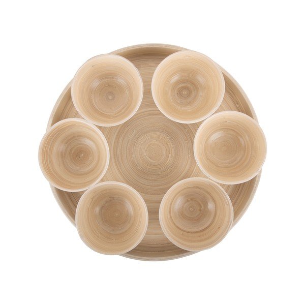 Dabīga toņa bambusa servēšanas trauku komplekts ø 32 cm Puro – PT LIVING-image-2