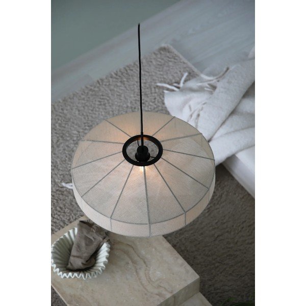 Melnbalta piekaramā lampa ar auduma abažūru ø 57 cm Alia – Markslöjd-image-4