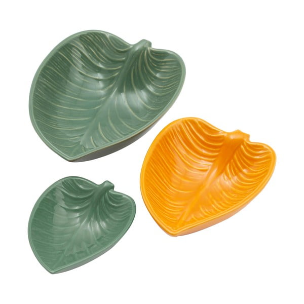 Dzelteni/zaļi keramikas trauki (3 gab.) The Forest – Mason Cash