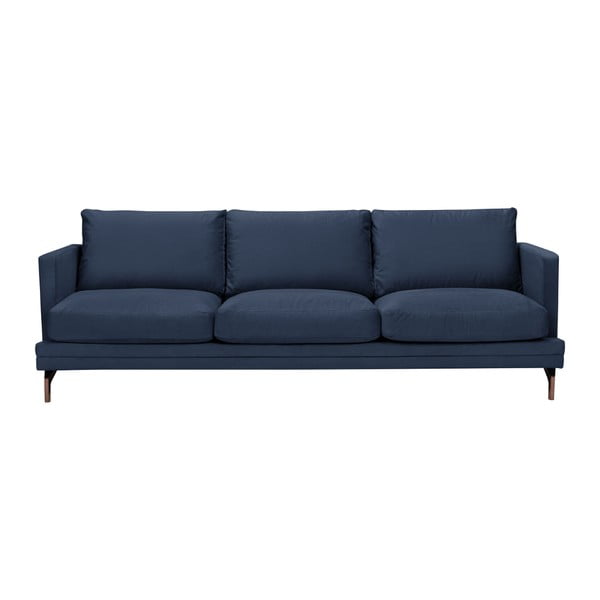Tumši zils trīsvietīgs dīvāns ar zeltainām kājām Windsor & Co Sofas Jupiter
