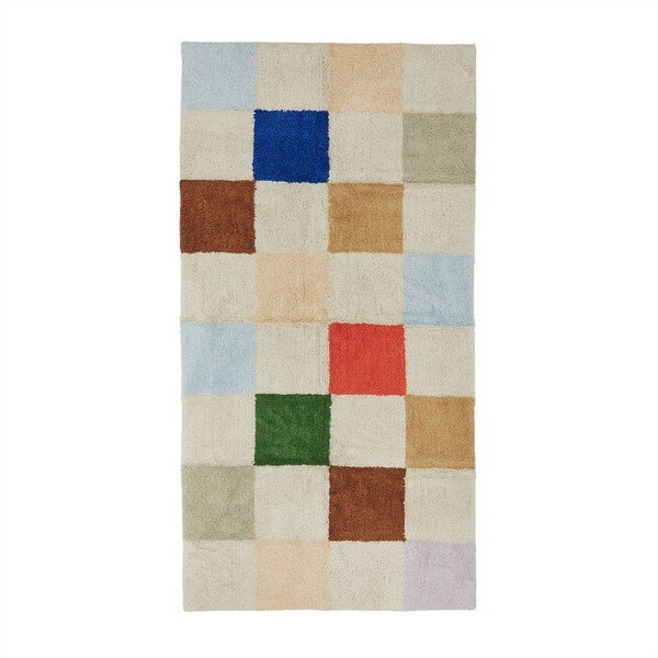 Kokvilnas bērnu paklājs 84x168 cm Chess – OYOY Mini