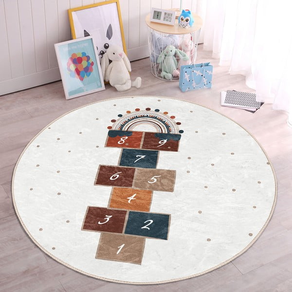 Krēmkrāsas bērnu paklājs ø 120 cm Comfort – Mila Home-image-3