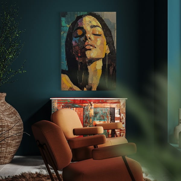 Attēls ar manuāli gleznotiem elementiem 70x100 cm Vivian – Styler-image-1