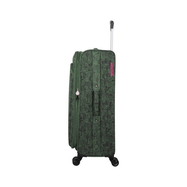 Zaļa bagāžas soma uz 4 riteņiem Lulucastagnette Teddy Bear, 71 l-image-1
