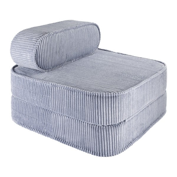 Zils velveta bērnu atpūtas krēsls Flip – Wigiwama