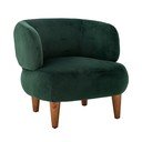 Tumši zaļš samta atpūtas krēsls ar atzveltni Ruperta – Bloomingville