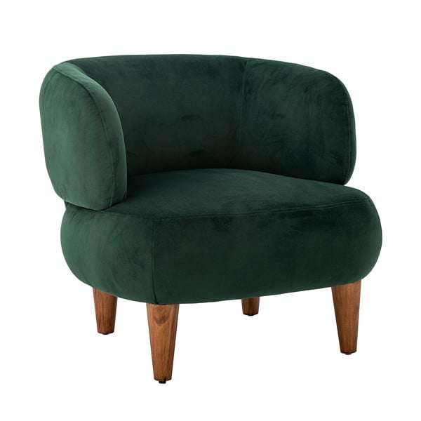 Tumši zaļš samta atpūtas krēsls ar atzveltni Ruperta – Bloomingville