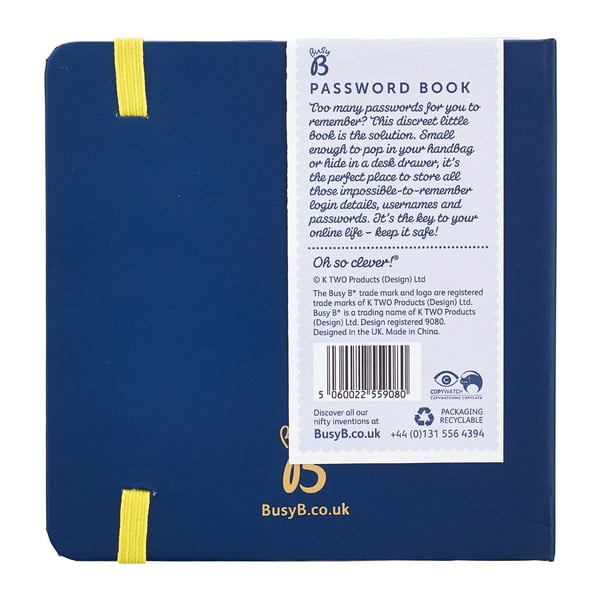 Zila piezīmju grāmatiņa parolēm Busy B Organised-image-4