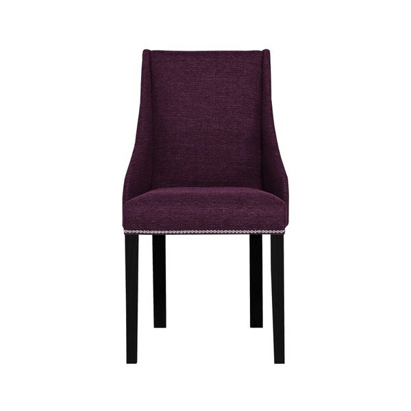 Violets krēsls ar melnām dižskābarža koka kājām Ted Lapidus Maison Patchouli-image-3