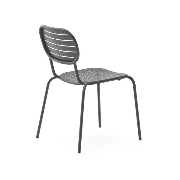 Tumši pelēks metāla dārza krēsls Brai – Kave Home-image-4