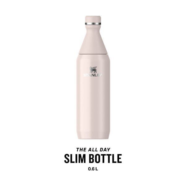 Gaiši rozā nerūsējošā tērauda termopudele 600 ml All Day Slim Bottle Rose Quartz – Stanley-image-3