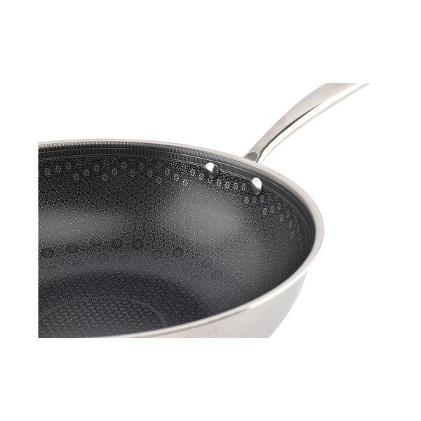 Wok nerūsējošā tērauda panna ar nelīpošu pārklājumu ø 31,5 cm Fusion – BonBistro-image-1
