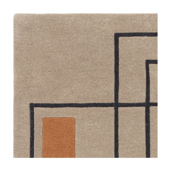 Ķieģeļu sarkans/bēšs vilnas paklājs 120x170 cm Reef – Asiatic Carpets-image-2
