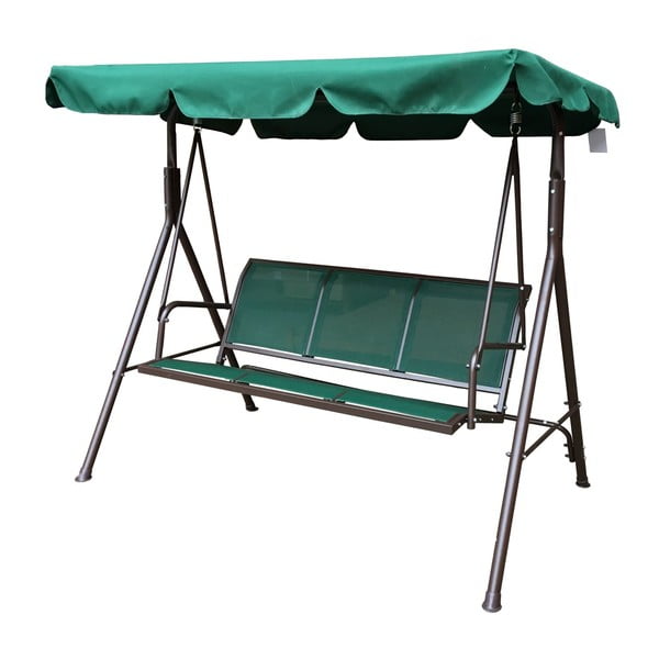 Zaļa metāla dārza šūpoles Confort – Rojaplast-image-1