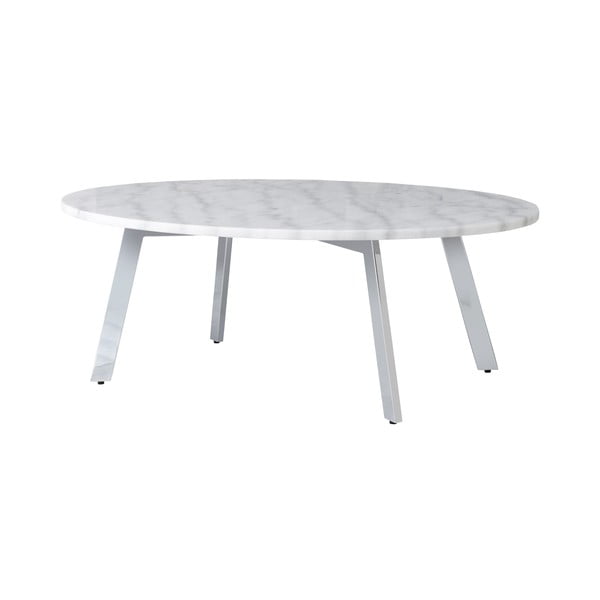 Balts marmora kafijas galdiņš RGE Accent, garums 100 cm