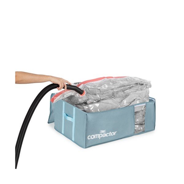 Vakuuma plastmasas drēbju uzglabāšanas kaste 65x45x27 cm Blue Edition – Compactor-image-1