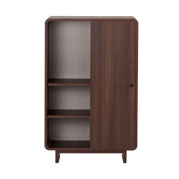 Tumša dabīga toņa skapītis ar riekstkoka imitāciju 70x110x34 cm Torina – Nordure-image-4