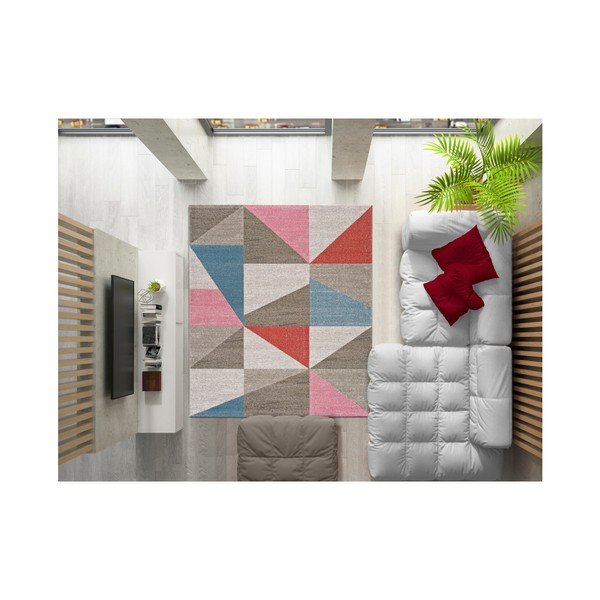 Paklājs piemērots iekštelpām Universal Fusion Grisso Rojo, 80 x 150 cm-image-1