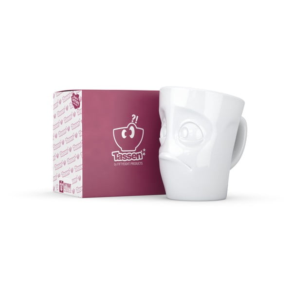 Balta porcelāna krūze ar rokturi 58products Clueless-image-4