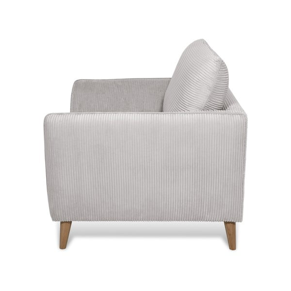 Gaiši pelēks velveta atpūtas krēsls Paris – Scandic-image-3