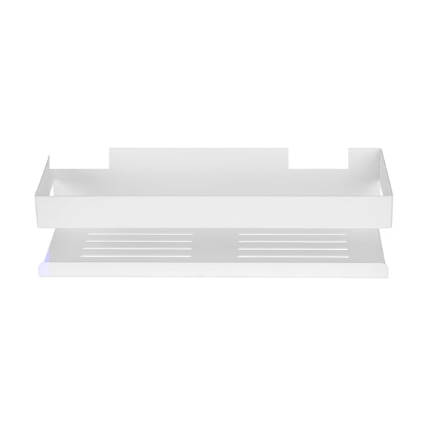 Matēti balts nerūsējošā tērauda vannas istabas plaukts ar uzstādīšanu bez urbšanas ar Turbo-Loc stiprinājumu Genova – Wenko-image-3