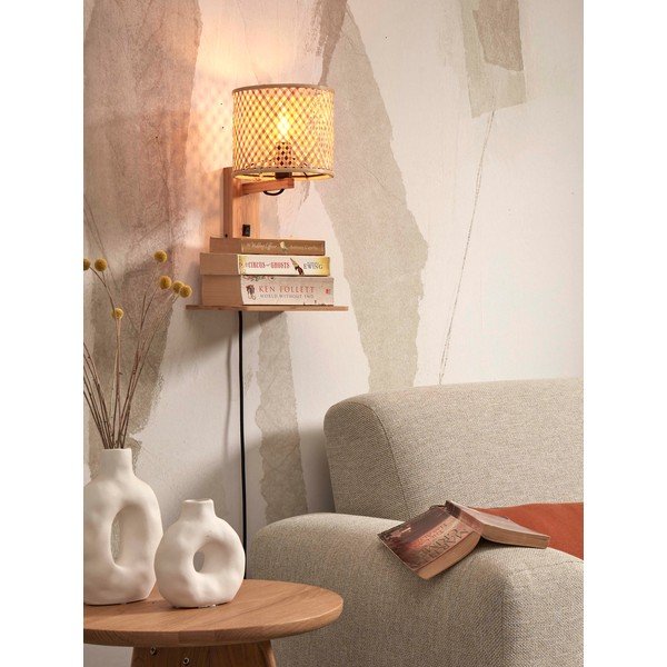 Dabīga toņa sienas lampa ø 18 cm Java – Good&Mojo-image-1