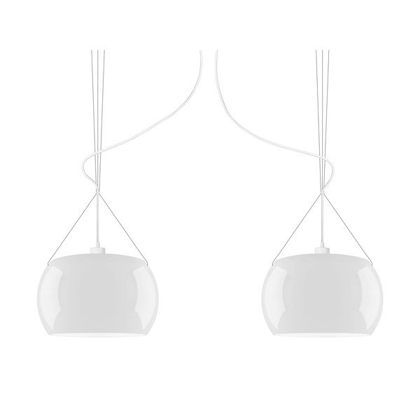 Balta dubultā spīdīga piekaramā lampa Sotto Luce MOMO-image-1