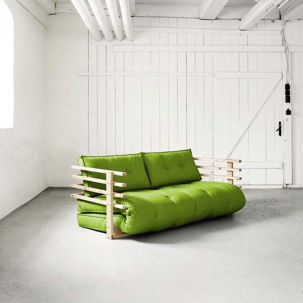 Dīvāns gulta Karup Funk Natural/Lime