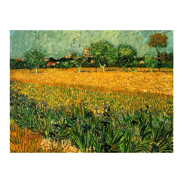 Gleznas reprodukcija Vincent van Gogh – View of arles with irises in the foreground, 40 x 30 cm