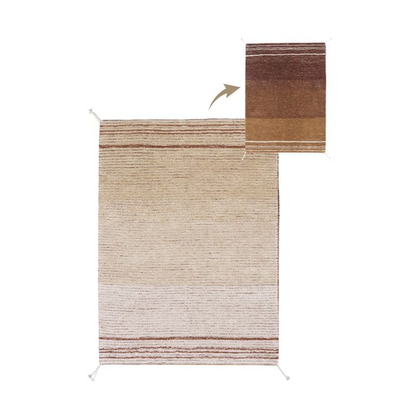 Ķieģeļu sarkans kokvilnas paklājs 170x240 cm Twin Toffee – Lorena Canals-image-3