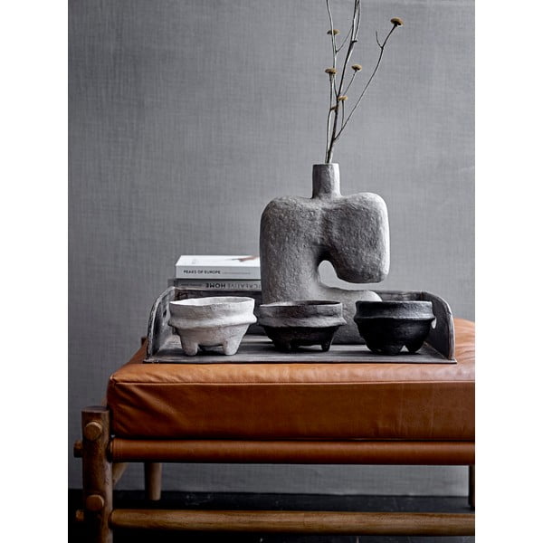 Pelēka dekoratīvā papīra vāze Bloomingville Banael, augstums 36 cm-image-1