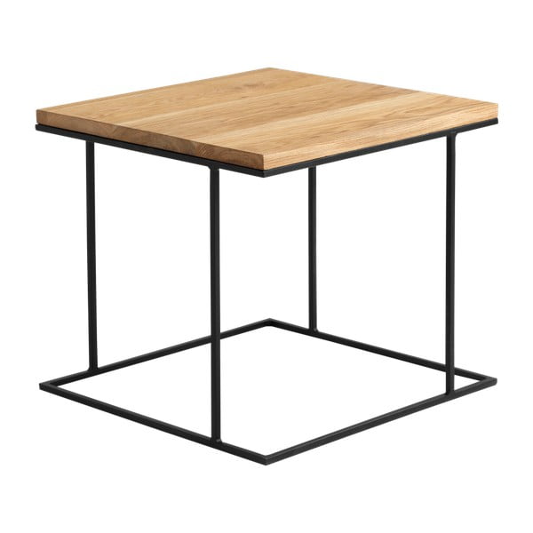Saliekamais galds ar melnu pamatni un ozolkoka virsmu Custom Form Walt