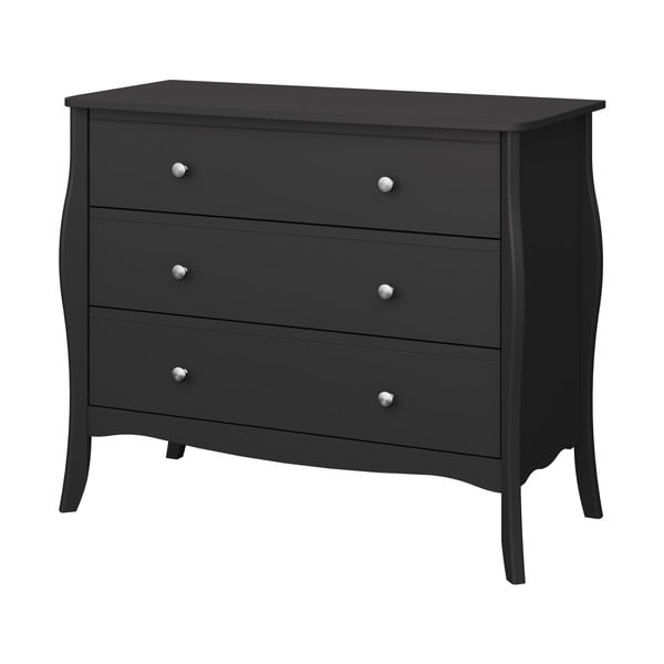 Melna zema kumode 97x80 cm Baroque – Tvilum-image-1