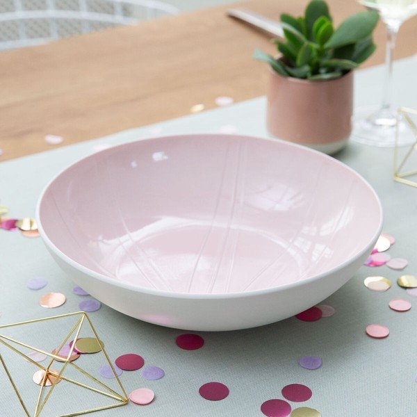 Balts un rozā porcelāna servēšanas trauks Villeroy & Boch Leaf, ⌀ 26 cm-image-1
