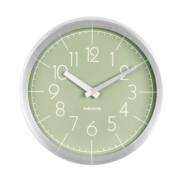Zaļš sienas pulkstenis Karlsson Convex