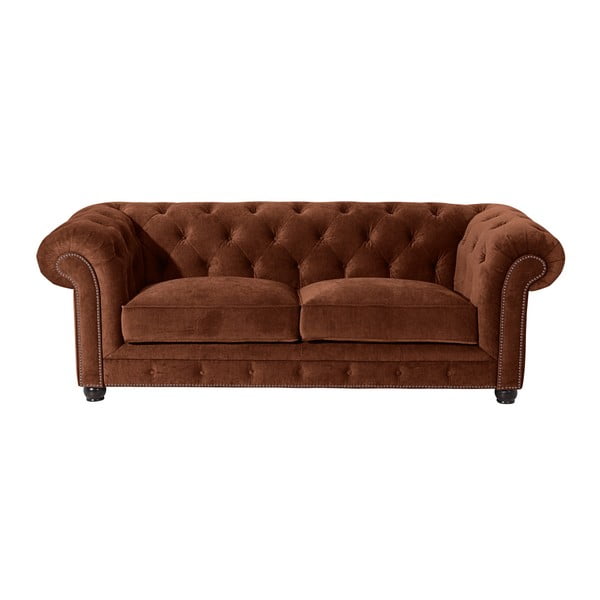 Brūns dīvāns Max Winzer Orleans Velvet, 216 cm