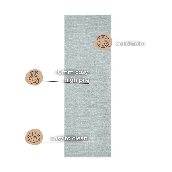 Gaiši zils paklājs Mint Rugs Supersoft, 80 x 250 cm-image-4