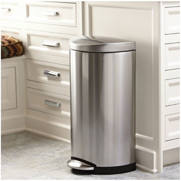 Sudraba pedāļu grozs simplehuman, 30 l-image-1