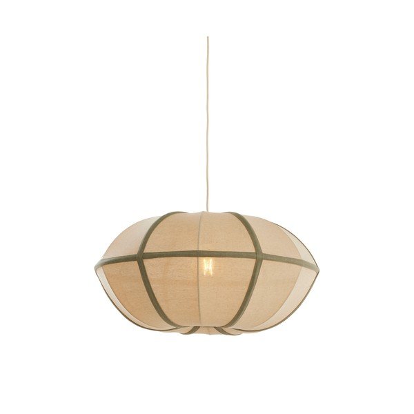 Krēmkrāsas piekaramā lampa ar auduma abažūru Mirelys – Light & Living-image-2