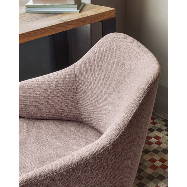 Gaiši rozā biroja krēsls Kave Home Einara-image-3