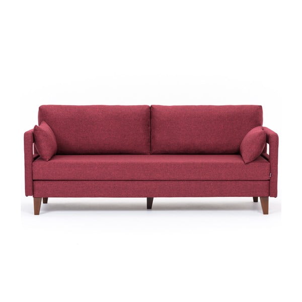 Bordo sarkans izvelkamais dīvāns Balcab Home Hannah