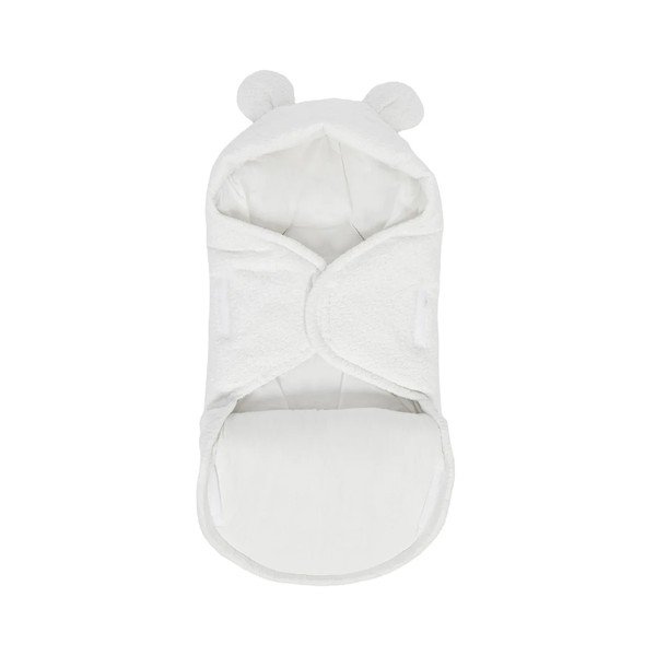 Balta buklē bērnu ietinamā sedziņa 45x80 cm – Meowbaby-image-3