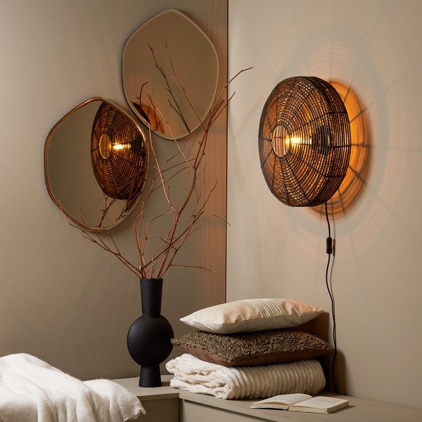 Melna sienas lampa Mataka – Light & Living-image-2