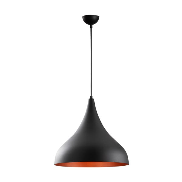 Melna piekaramā lampa ar metāla abažūru ø 41 cm Berceste – Opviq lights